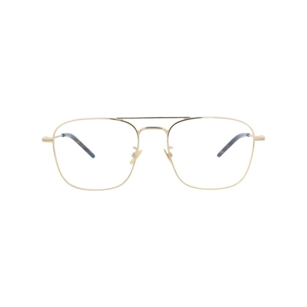 Saint Laurent Aviator-Frame Metal Optical Frames Gold Unisex-Adult